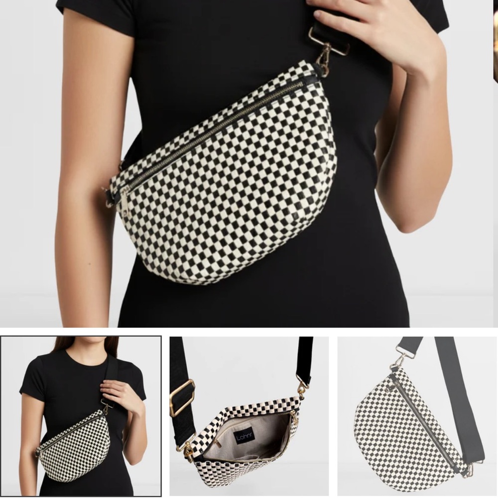 Elegant Checkered Crossbody Bag